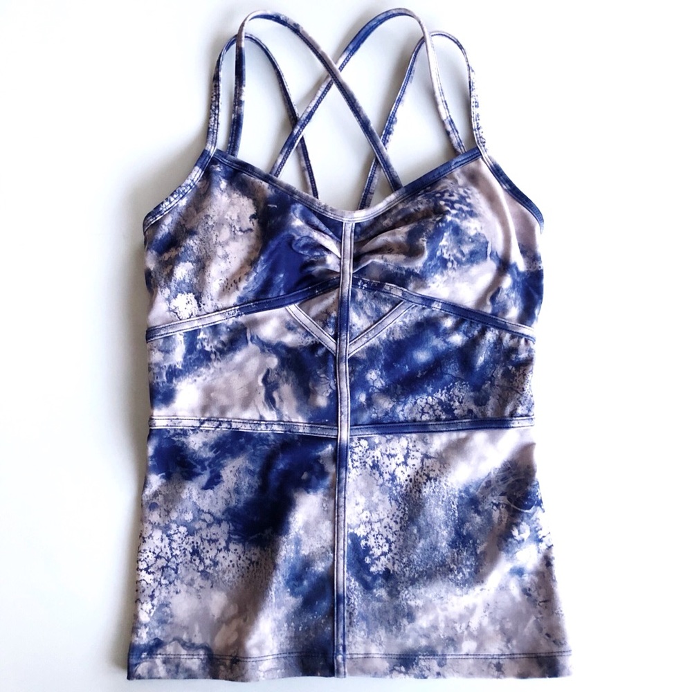 Karma Athletic Tank Top Blue Purple Small Workout
